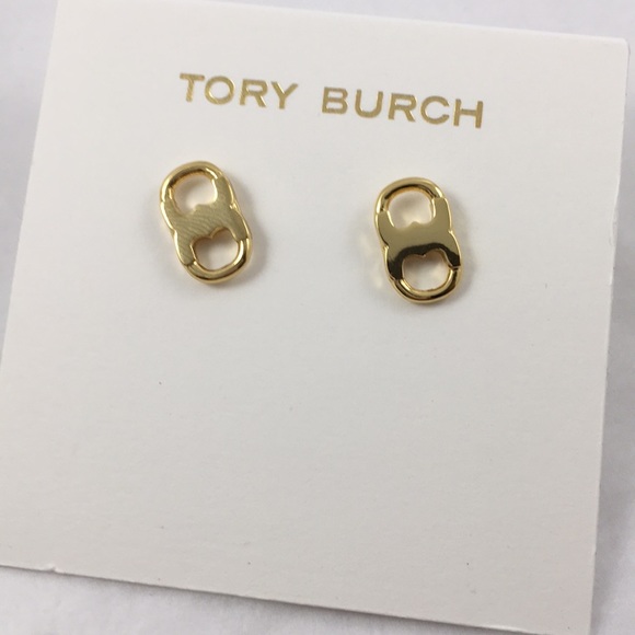 Tory Burch Jewelry - Tory Burch Gemini Infinity Gold Stud Earrings